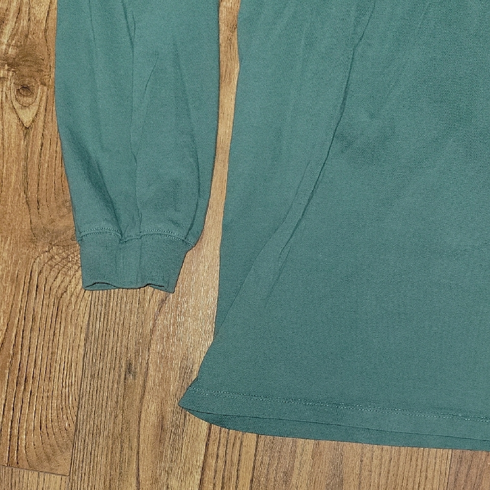Men's Deep Green Long Sleeve Tee - Picture 5 of 6